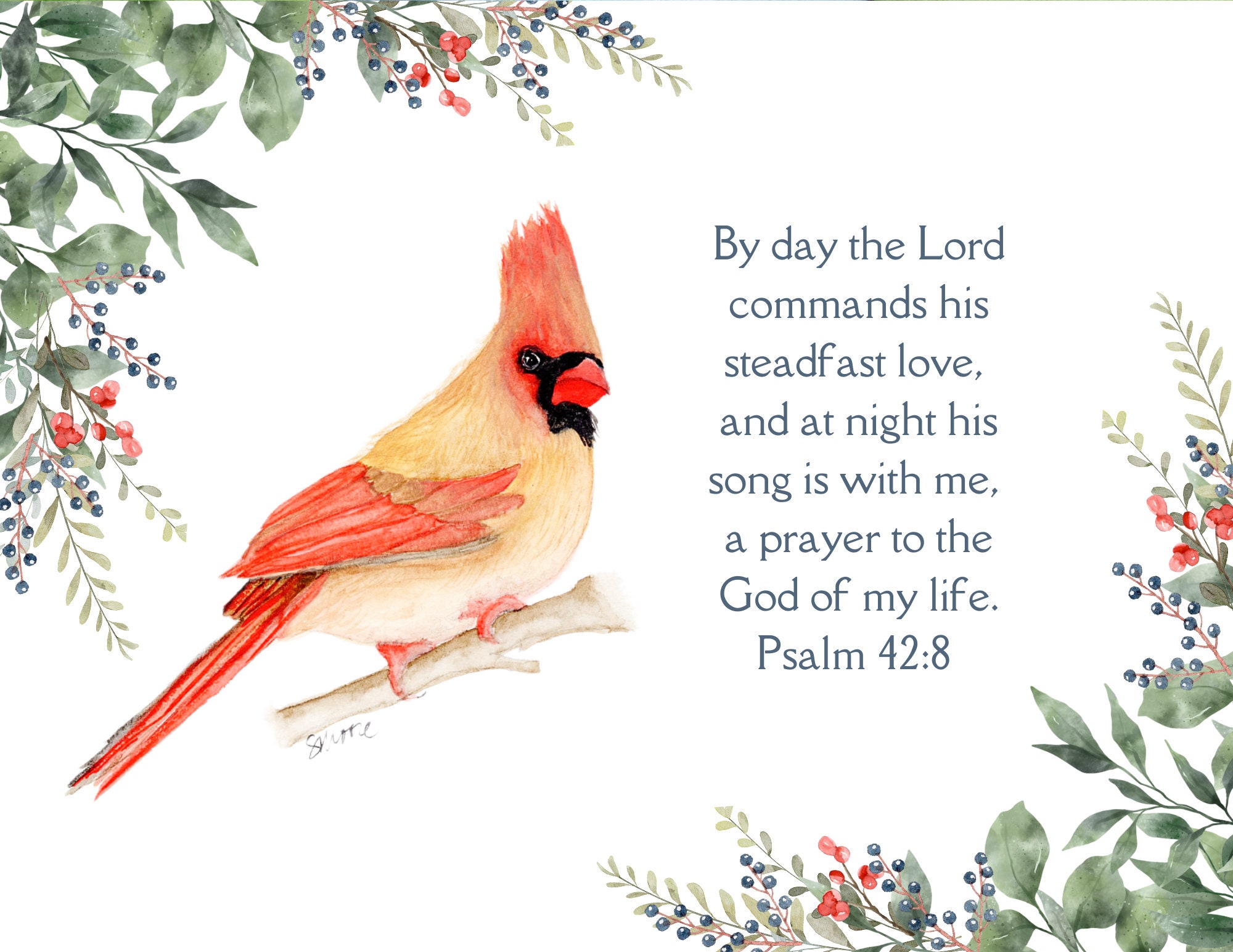 2024 Christian Wall Calendar Watercolor Art Calendar Bible Verses Large