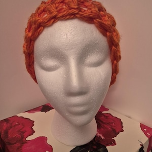Handmade Orange Crochet Beanie
