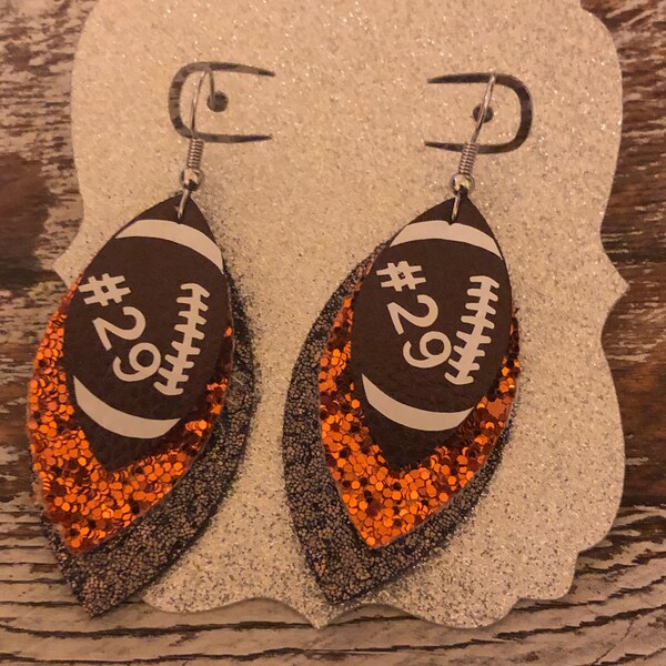 Football Earrings - Etsy