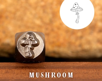 Metal Design Stamp Mushroom, Metal Stamping Punch Tools, Supplies for Hand Stamped DIY, Jewelry Making, Design Stamp, Custom metal stamps