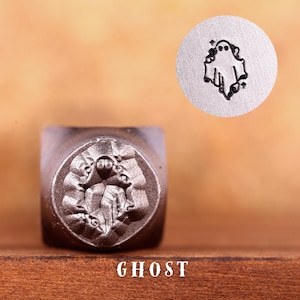 Metal Design Stamp Ghost, Metal Stamping Punch Tools, Supplies for Hand Stamped DIY, Jewelry Making, Custom metal stamps, Design Stamp