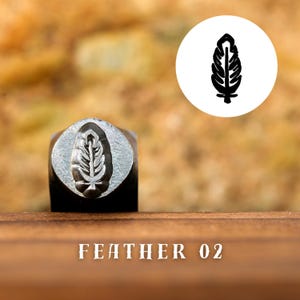 Metal Design Stamp Feather, Metal Stamping Punch Tools, Supplies for Hand Stamped DIY, Jewelry Making, Custom metal stamps, Design Stamp
