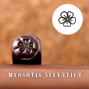 Metal Design Stamp Myosotis Sylvatica, Metal Stamping Punch Tools, Supplies for Hand Stamped DIY, Jewelry Making, Custom metal stamps