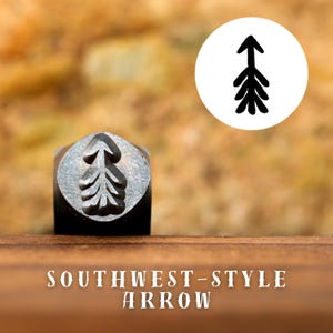 Metal Design Stamp Southwest Style Arrow, Metal Stamping Punch Tools, Supplies for Hand Stamped DIY, Jewelry Making, Custom metal stamps