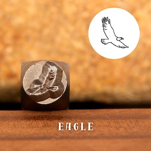 Metal Design Stamp Eagle, Metal Stamping Punch Tools, Supplies for Hand Stamped DIY, Jewelry Making, Custom metal stamps, Design Metal Stamp