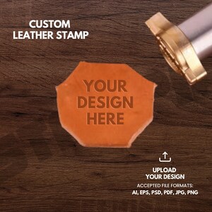 Individueller Lederstempel von Stamp zusammen 3 - Personalisierter Logo-Stempel aus Leder, Brandeisen für Lederarbeiten, Leder-Prägewerkzeug, maßgefertigt