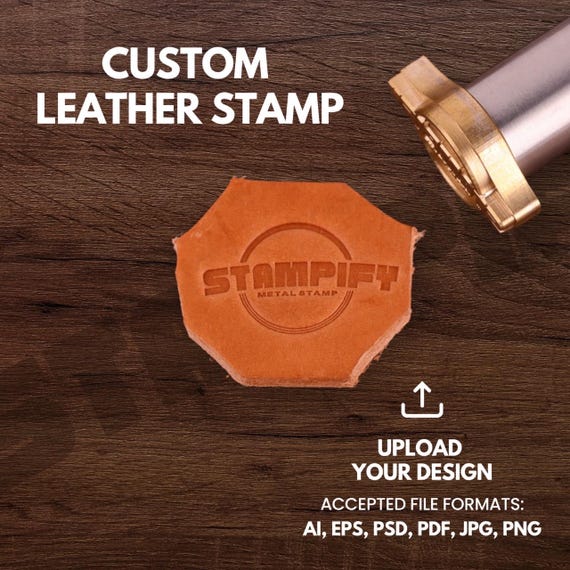 Custom Leather Stamp • Personalized Logo Embosser • Brass Branding Iron • Metal Logo Stamp for Leathercraft • Maker’s Mark Tool | Stampify