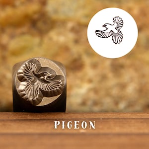 Metal Design Stamp Pigeon, Metal Stamping Punch Tools, Supplies for Hand Stamped DIY, Jewelry Making, Custom metal stamps,Design Metal Stamp