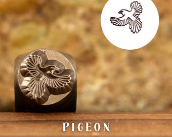 Metal Design Stamp Pigeon, Metal Stamping Punch Tools, Supplies for Hand Stamped DIY, Jewelry Making, Custom metal stamps,Design Metal Stamp