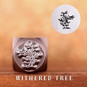 Metall Design Stempel Verwelkter Baum, Metall Stanzwerkzeuge, Zubehör für Hand gestempelt DIY, Schmuckherstellung, kundenspezifischer Metallstempel, Design Stempel