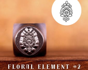 Metal Design Stamp, Floral Element #2, Metal Stamping Punch Tools, Supplies for Hand Stamped DIY, Jewelry Making, Design Stamp