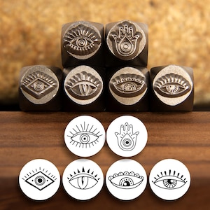 Metal Design Stamp Eye Style, Metal Stamping Punch Tools, Supplies for Hand Stamped DIY, Jewelry Making, Design Stamp, Custom metal stamps