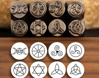 Metal Design Stamp Totems Set, Metal Stamping Punch Tools, Supplies for Hand Stamped DIY, Jewelry Making, Design Stamp, Custom metal stamps