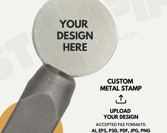 Custom Metal Stamp – Personalized Steel Stamp for Jewelry, Leather, DIY Crafts, Metal Stamping Punch Tool, Hand Stamping Supplies, Hand Tool