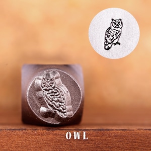 Metall Design Stempel Eule, Metall Stanzen Werkzeuge, Zubehör für Hand gestempelt DIY, Schmuckherstellung, kundenspezifische Metallstempel, Design Stempel