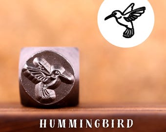 Metal Design Stamp Hummingbird, Metal Stamping Punch Tools, Supplies for Hand Stamped DIY, Jewelry Making, Custom metal stamps
