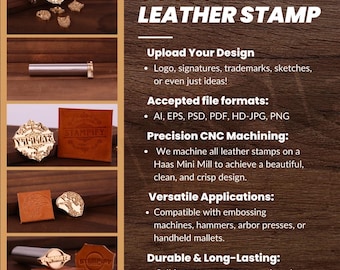 Custom Leather Stamp • Personalized Logo Embosser • Brass Branding Iron • Metal Logo Stamp for Leathercraft • Maker’s Mark Tool | Stampify