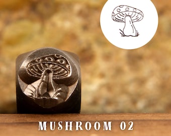 Metal Design Stamp Mushroom, Metal Stamping Punch Tools, Supplies for Hand Stamped DIY, Jewelry Making, Custom metal stamps, Design Stamp