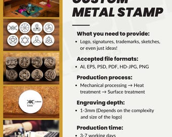 Custom Metal Stamp – Personalized Steel Stamp for Jewelry, Leather, DIY Crafts, Metal Stamping Punch Tool, Hand Stamping Supplies, Hand Tool