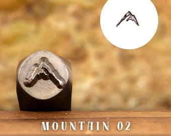 Metal Design Stamp Mountain, Metal Stamping Punch Tools, Supplies for Hand Stamped DIY, Jewelry Making, Custom metal stamps, Design Stamp