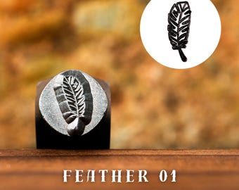 Metal Design Stamp Feather, Metal Stamping Punch Tools, Supplies for Hand Stamped DIY, Jewelry Making, Custom metal stamps, Design Stamp