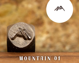 Metal Design Stamp Mountain, Metal Stamping Punch Tools, Supplies for Hand Stamped DIY, Jewelry Making, Custom metal stamps, Design Stamp