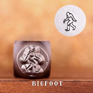 Metal Design Stamp Bigfoot Sasquatch, Metal Stamping Punch Tools, Supplies for Hand Stamped DIY, Jewelry Making, Custom metal stamps