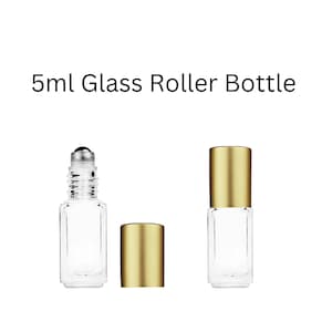 Garrafa de esfera de rolo de vidro de 5 ml por atacado | Garrafa recarregável para aromaterapia, óleos essenciais e óleos de perfume