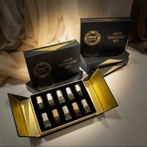 Woody Oud Perfume Oil Discovery Set: Vegan Alcohol-Free Attar - Amuze Fragrance
