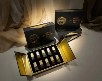 Woody Oud Perfume Oil Discovery Set: Vegan Alcohol-Free Attar - Amuze Fragrance
