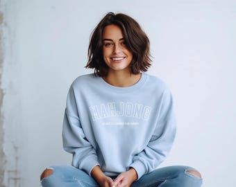 Mahjong Sweatshirt, Mahjong Sweatshirt, Mahj Liebhaber, Mahjong Geschenke, billiger als Therapie, Mahjong Shirt, Mahj Sweatshirt, Mahjong Kleidung, Mahjong Spieler Geschenk
