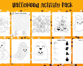 Halloween Activity Printable, Halloween Coloring, Halloween Party Games, Halloween Kids Printables, Halloween fun activity, Halloween games