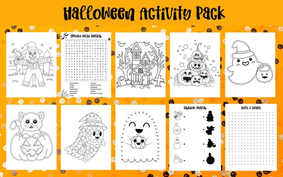 Halloween Activity Printable, Halloween Coloring, Halloween Party Games, Halloween Kids Printables, Halloween fun activity, Halloween games