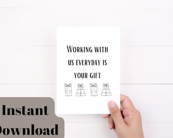 Buon compleanno, sei l'unico collega che mi piace. Biglietto di auguri di compleanno / Divertente biglietto di auguri per collega / Biglietto per collega / Download digitale stampabile - Italia