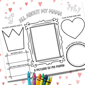All About My Mom Printable, All About My Mom Gift, All About My Grandma ...