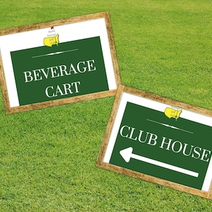 Masters Golf Party Decor, Masters Golf Signs, Masters Golf Party Signs, Personalized Party Signs, Party Digital Download, Golf Birthday