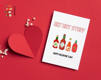 Printable Valentine’s Day Card | Funny Valentine’s Day | Punny Valentine | Hot Sauce Valentine’s Day Card | Printable Card for Boyfriend