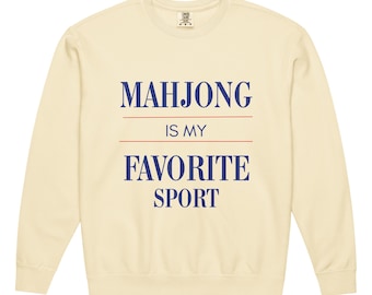 Sweat-shirt sport mahjong est mon préféré, sweat-shirt rétro drôle, cadeau de soirée jeu pour elle, cadeau de mahjong, escouade de Mahj