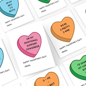 Funny Coworker Valentines, Workplace Valentine Cards, For Boss, For Colleague, For Employees, Printable Valentines, Office Party