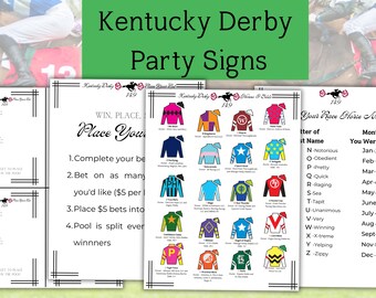 Letreros de la fiesta del Kentucky Derby, Caballos del Kentucky Derby 2023, Apuestas del Kentucky Derby 2023, Nombre del caballo del Kentucky Derby 2023, Decoración de la fiesta del Derby