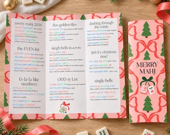 Christmas Mahjong, Christmas Mahjong Hands, Holiday Mahjong Party
