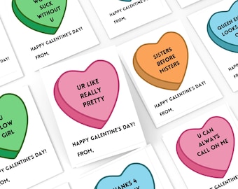 Galentines Day Cards - Printable Valentines Day Card - Galentine's Party - Galentine's Day, Galentine Card, Printable Valentines Card Set