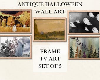 Halloween Frame TV Art Set | Spooky Fall TV Art | Halloween Digital Art for Frame TV | Witchy Samsung Frame Tv Art | Halloween Tv Art Bundle