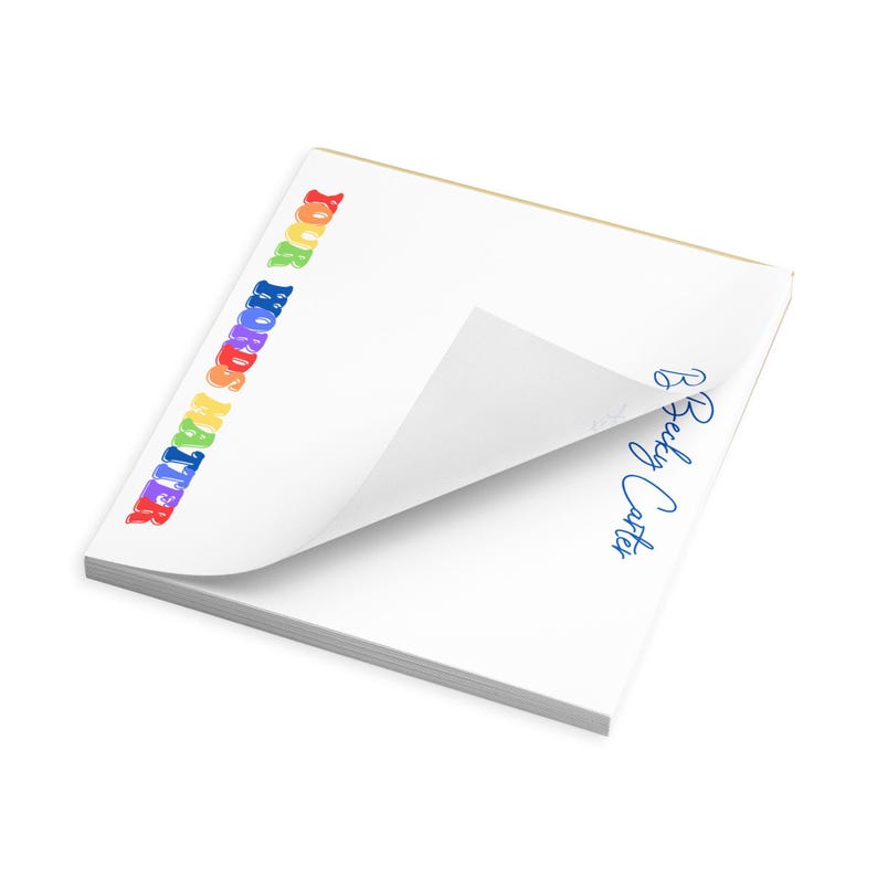 Speech Teacher Gift, Customizable Notepad, Your Words Matter, End of ...