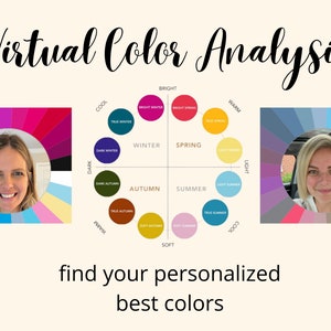 Color Analysis, Virtual Color Analysis, Best Colors, Seasonal Color Analysis, Personalized Color Analysis, Affordable Color Analysis