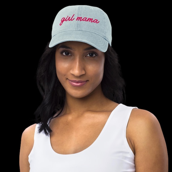 Embroidered Girl Mom Baseball Cap - Girldenim Mama Baseball  display picture 1