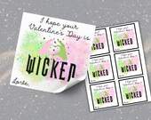 Wicked Inspired Classroom Valentine Cards For Kids, Good Bad Witch Valentines, Printable Wicked Valentines Day Cards, Printable Valentines