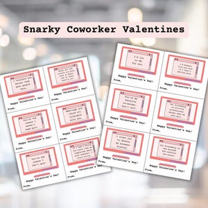 Snarky Coworker Valentines, Funny Coworker Valentines, Valentines for Coworkers, Office Valentines, Hilarious Coworker Valentines