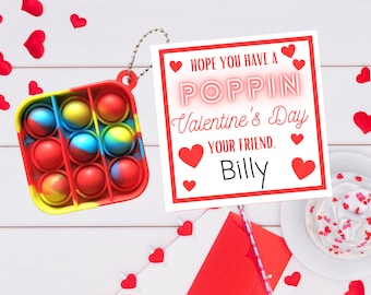 Hope Your Valentine’s Day is Poppin’ Digital Printable Valentine Tags- Hope you have a Poppin Valentine's Day(Not Personalized)