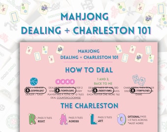 Mahjong for Beginners, Mahjong How to Deal, Mahjong How to Charleston, Mahjong Cheat Sheet, How to Mahjong, Mahjong Set-Up, Mahjong 101